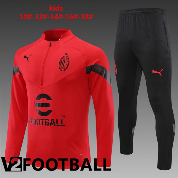 AC Milan Kids Training Jacket Suit Red 2022/2023