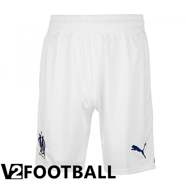 Olympique MarseilleSoccer Shorts Home White 2022/2023