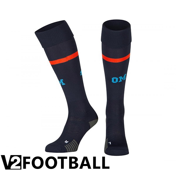 Olympique MarseilleSoccer Socks Away Black 2022/2023