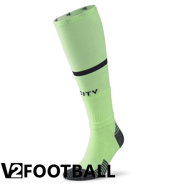 Manchester City Soccer Socks Third Green Black 2022/2023