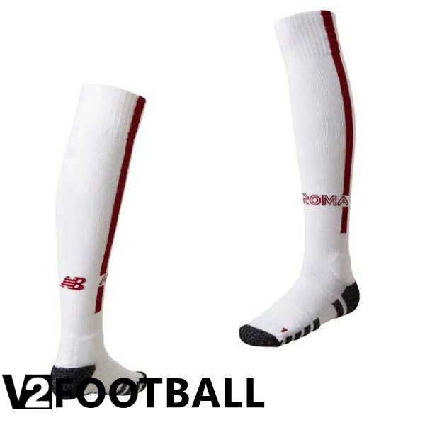 AS Roma Soccer Socks Away White 2022/2023