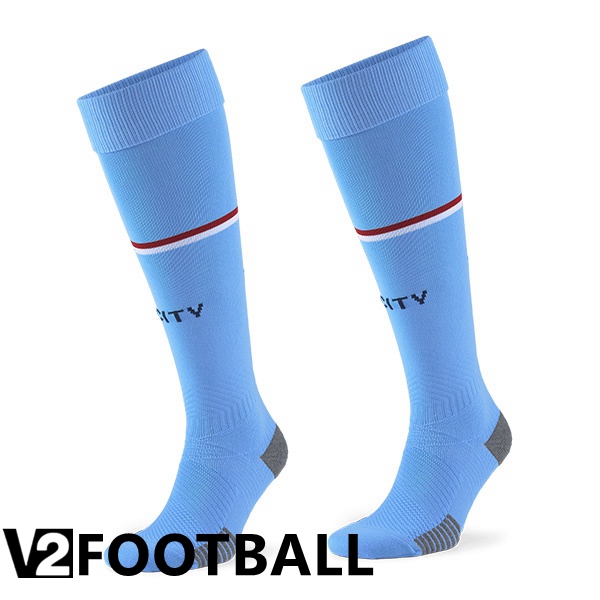 Manchester City Soccer Socks Home Blue 2022/2023