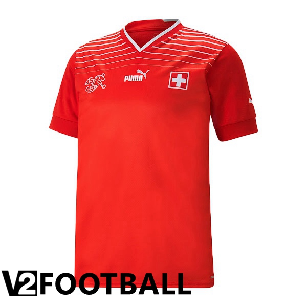 Switzerland Home Shirts Red World Cup 2022