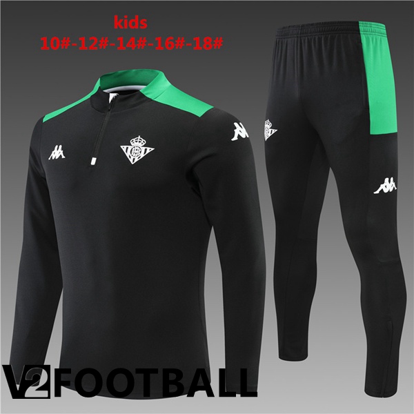 Real Betis Kids Training Jacket Suit Black 2022/2023