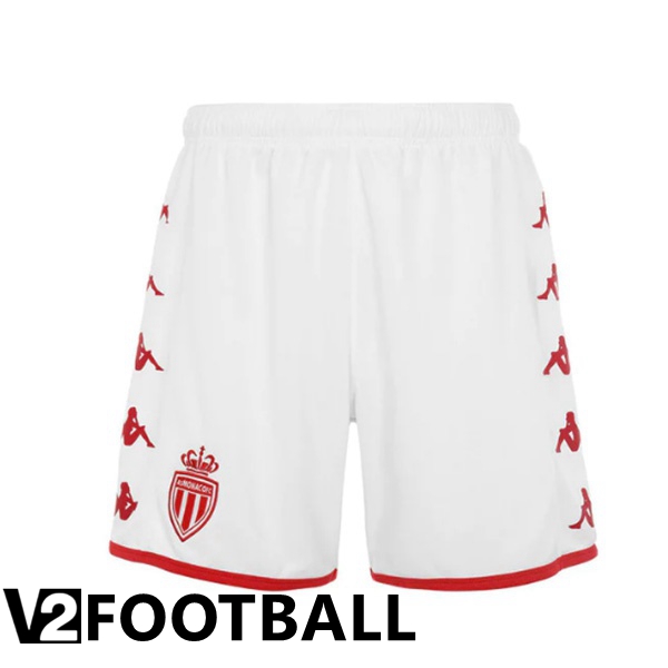 AS Monaco Soccer Shorts Home Red White 2022/2023