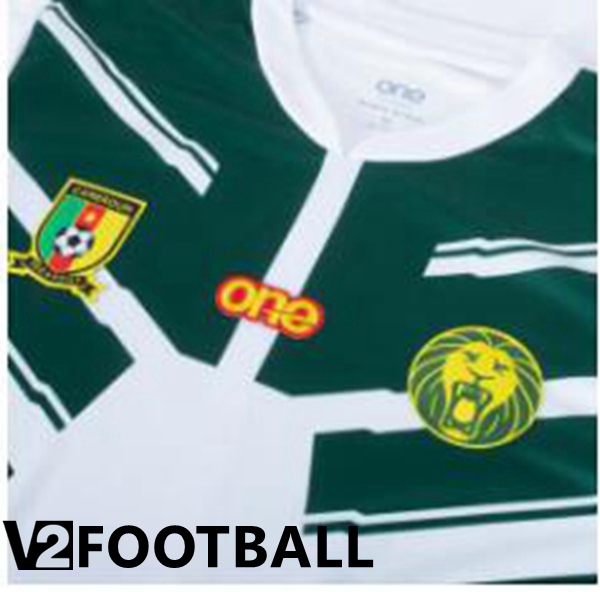 Cameroon Away Shirts White Green 2023/2023