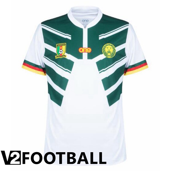 Cameroon Away Shirts White Green World Cup 2022