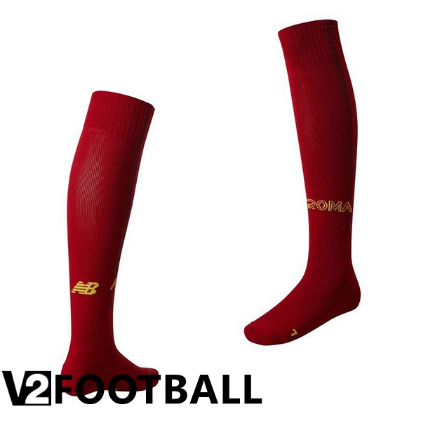 AS Roma Soccer Socks Home Red 2022/2023