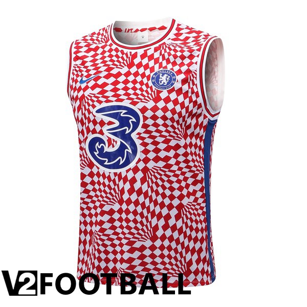 FC Chelsea Football Vest Red White 2022/2023