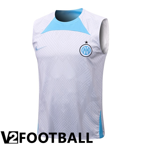 Inter Milan Football Vest White 2022/2023