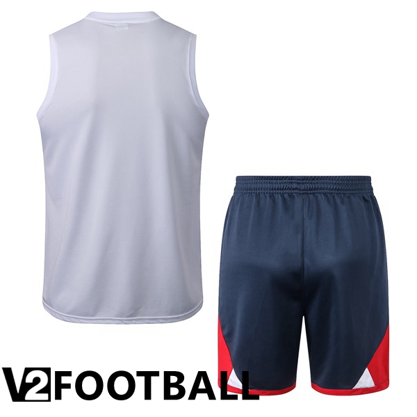 Paris Saint Germain Football Vest + Shorts White 2022/2023