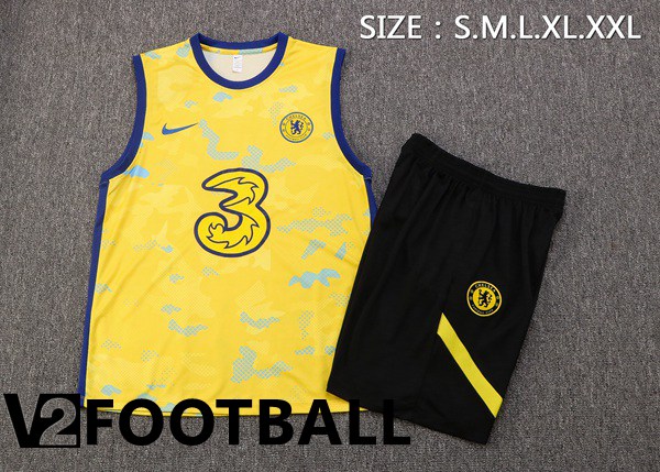 FC Chelsea Football Vest + Shorts Yellow 2022/2023