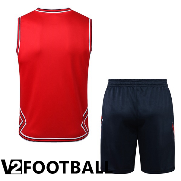 Paris Saint Germain Football Vest + Shorts Red 2022/2023