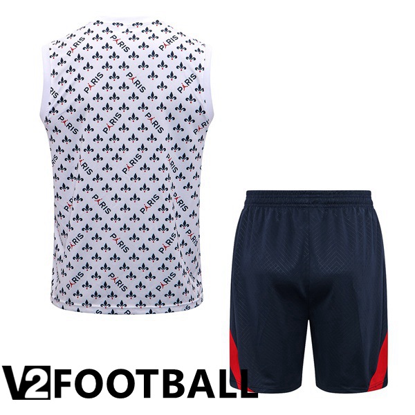Paris Saint Germain Football Vest + Shorts White 2022/2023