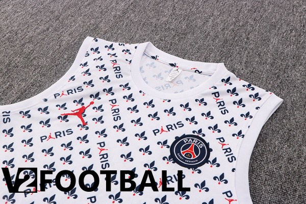 Paris Saint Germain Football Vest + Shorts White 2022/2023