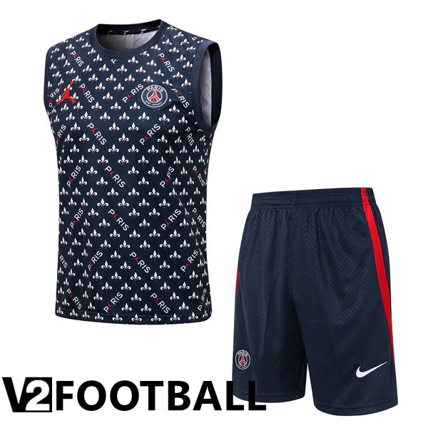 Paris Saint Germain Football Vest + Shorts Royal Blue 2022/2023