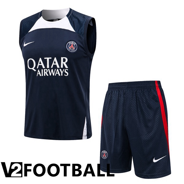 Paris Saint Germain Football Vest + Shorts Royal Blue 2022/2023