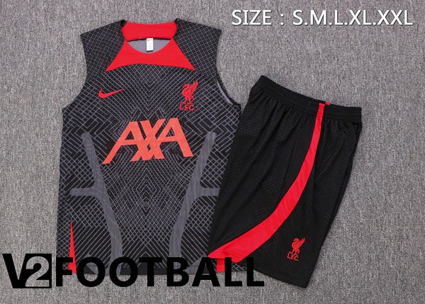 FC Liverpool Football Vest + Shorts Black 2022/2023
