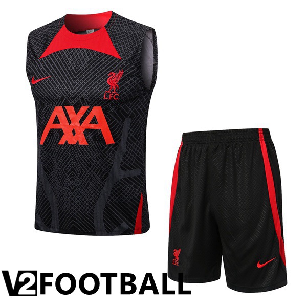 FC Liverpool Football Vest + Shorts Black 2022/2023