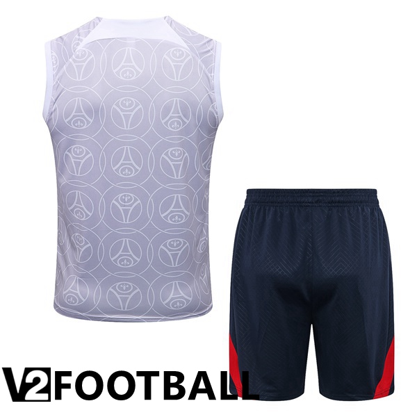 Paris Saint Germain Football Vest + Shorts White 2022/2023