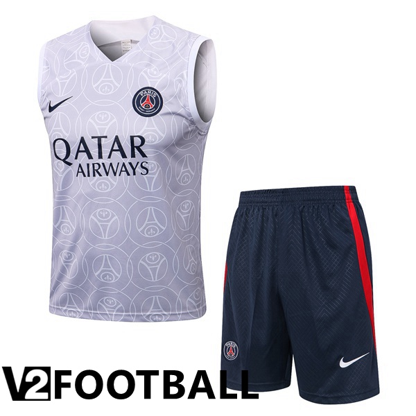 Paris Saint Germain Football Vest + Shorts White 2022/2023