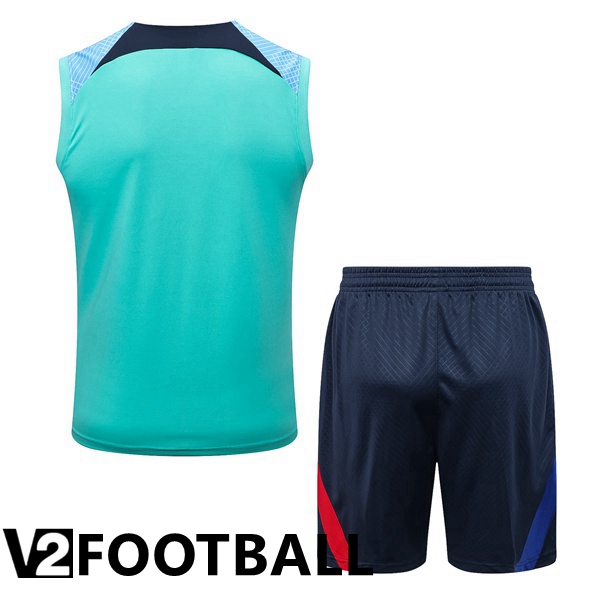 FC Barcelona Football Vest + Shorts Green 2022/2023