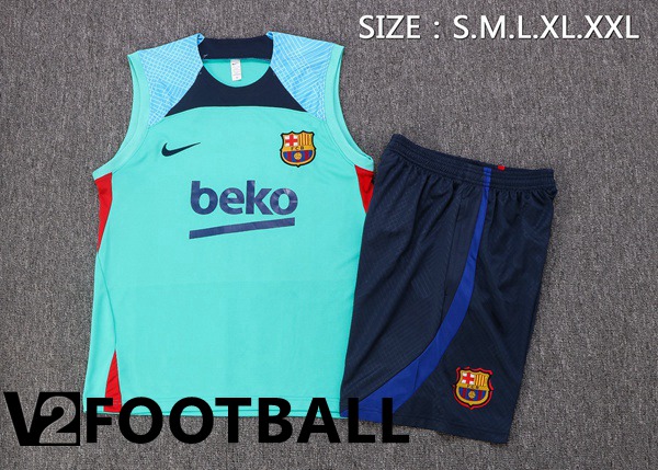 FC Barcelona Football Vest + Shorts Green 2022/2023