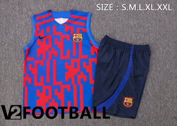 FC Barcelona Football Vest + Shorts Blue Red 2022/2023