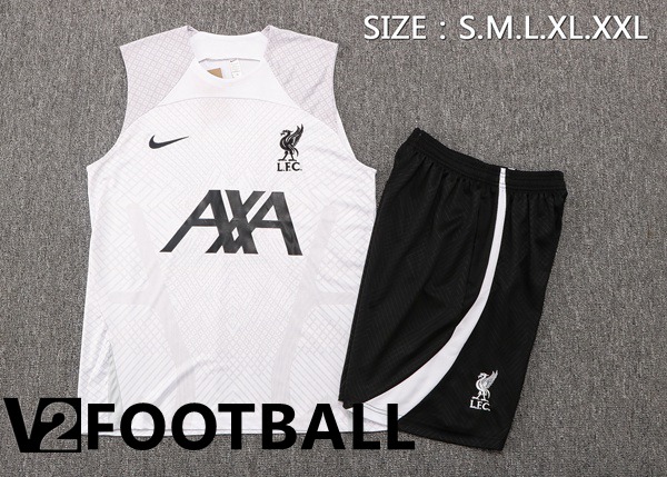 FC Liverpool Football Vest + Shorts White 2022/2023