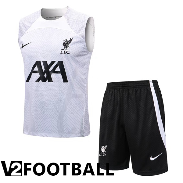 FC Liverpool Football Vest + Shorts White 2022/2023