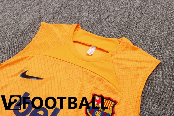 FC Barcelona Football Vest + Shorts Orange 2022/2023