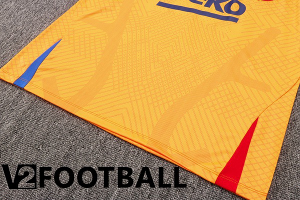 FC Barcelona Football Vest + Shorts Orange 2022/2023