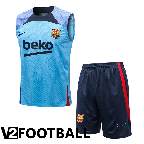 FC Barcelona Football Vest + Shorts Blue 2022/2023