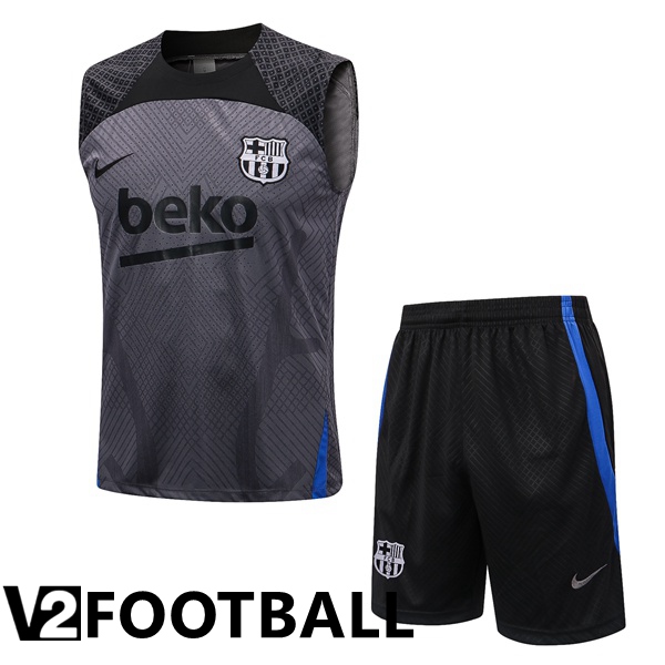 FC Barcelona Football Vest + Shorts Grey 2022/2023