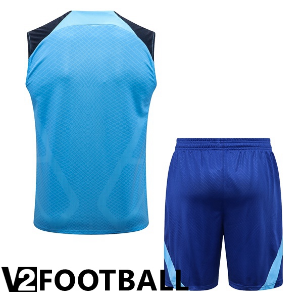 Atletico Madrid Football Vest + Shorts Blue 2022/2023