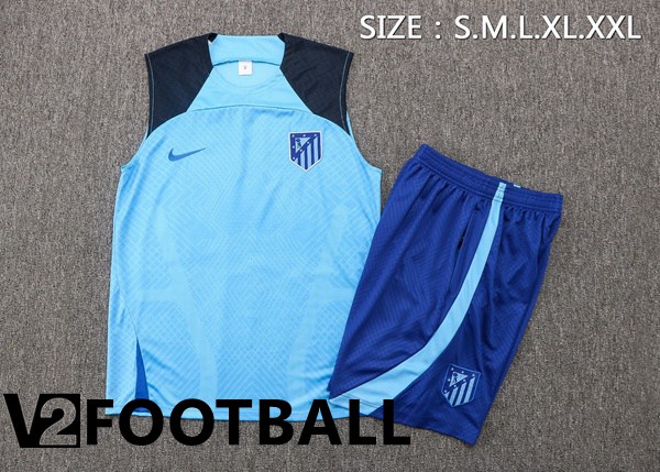 Atletico Madrid Football Vest + Shorts Blue 2022/2023