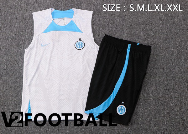 Inter Milan Football Vest + Shorts White 2022/2023