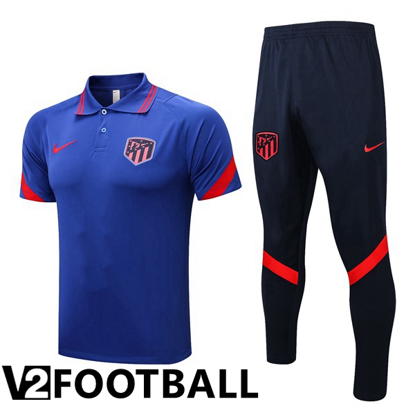 Atletico Madrid Polo Shirts + Pants Blue 2022/2023