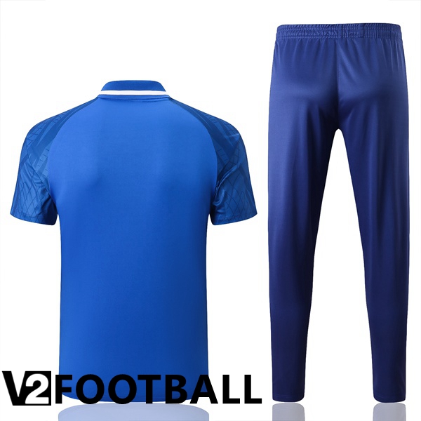 Atletico Madrid Polo Shirts + Pants Blue 2022/2023