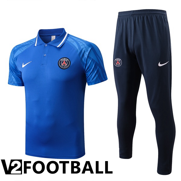 Paris Saint Germain Polo Shirts + Pants Blue 2022/2023