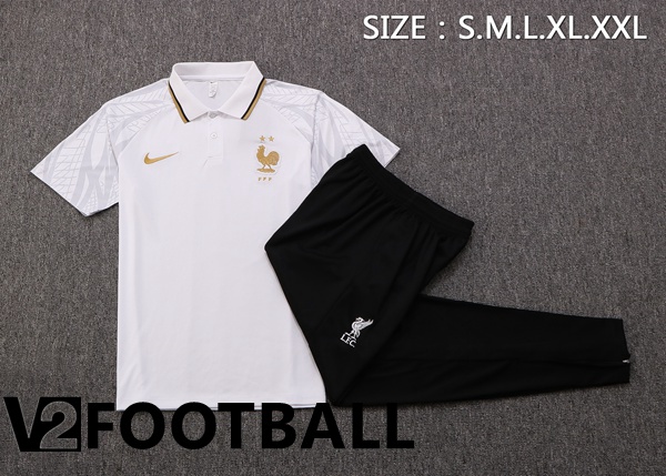 France Polo Shirts + Pants White 2022/2023