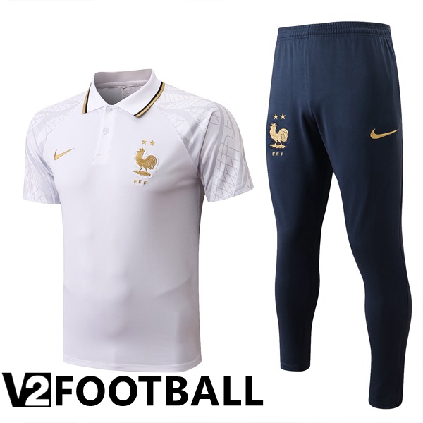 France Polo Shirts + Pants White 2022/2023