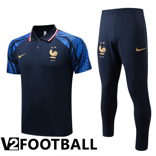 France Polo Shirts + Pants Royal Blue 2022/2023