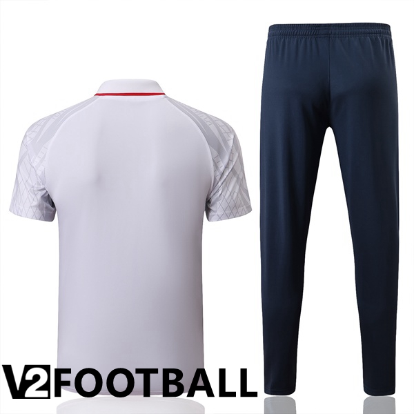 Paris Saint Germain Polo Shirts + Pants White 2022/2023