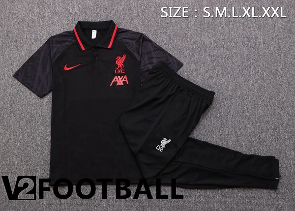 FC Liverpool Polo Shirts + Pants Black 2022/2023