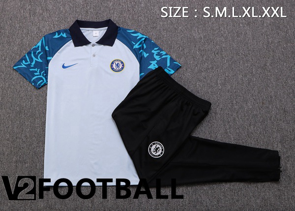 FC Chelsea Polo Shirts + Pants White 2022/2023