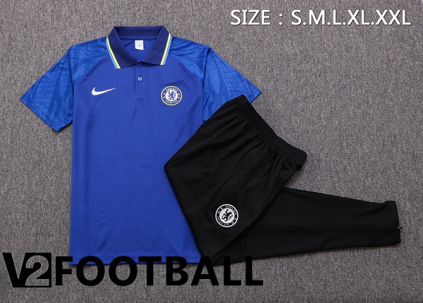 FC Chelsea Polo Shirts + Pants Blue 2022/2023