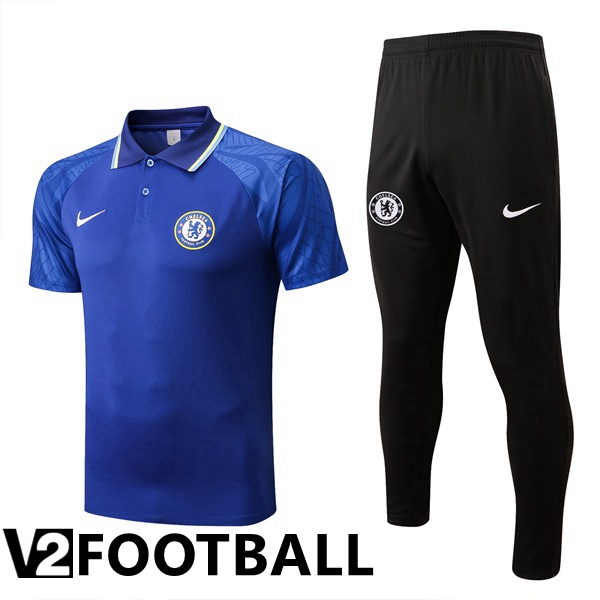 FC Chelsea Polo Shirts + Pants Blue 2022/2023