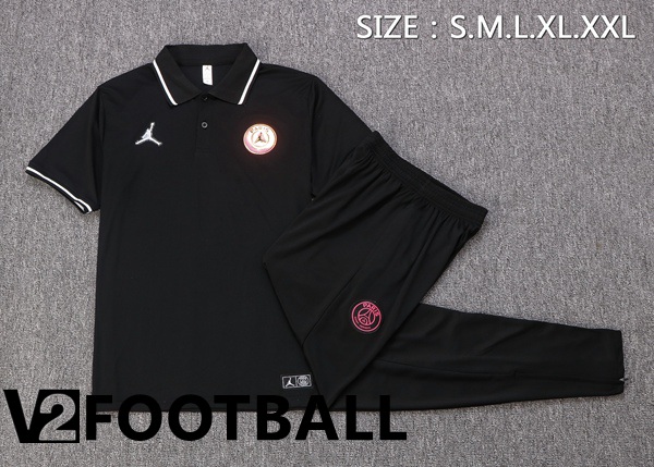 Paris Saint Germain Polo Shirts + Pants Black 2022/2023