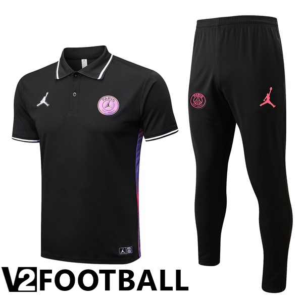 Paris Saint Germain Polo Shirts + Pants Black 2022/2023